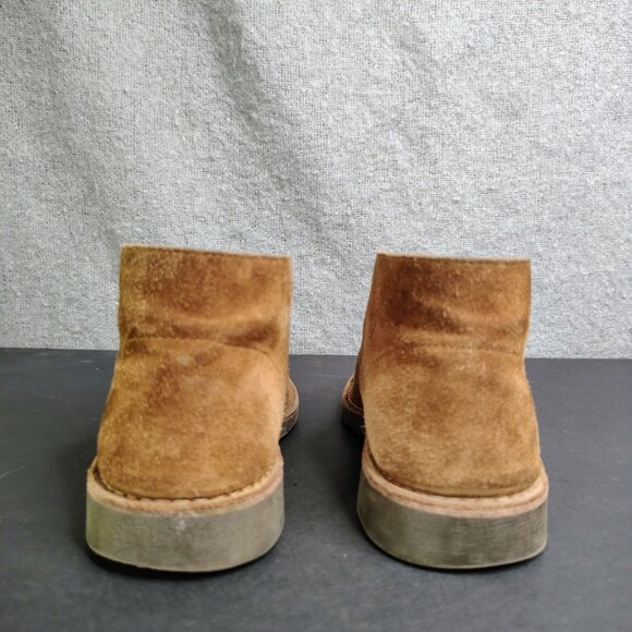 Leonardo Shoes Desert Boots Size 40 Beige Suede Leather Hand Made Italian Brown - Picture 4 of 10